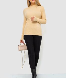 Кофта женская однотонная базовая, цвет бежевый, 244R2032