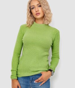 Кофта женская однотонная базовая, цвет салатовый, 244R2032