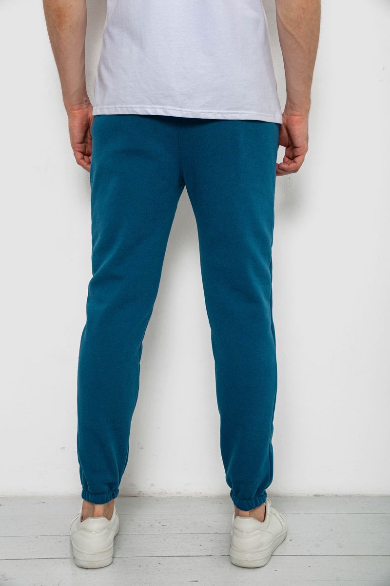 Спортивные штаны мужские на флисе, цвет изумрудный, 238R57256 — изображение 4