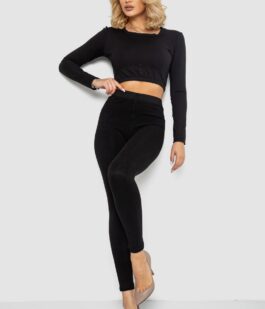 Лосины демисезонные одношовные, цвет черный, 139RF211-5