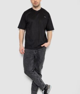 Футболка мужская однотонная, цвет черный, 247R3140