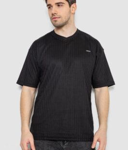 Футболка мужская однотонная, цвет черный, 247R3140