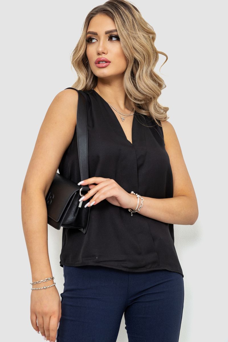 Блуза без рукавов шифон