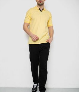 Поло мужское однотонное, цвет желтый, 244R2123