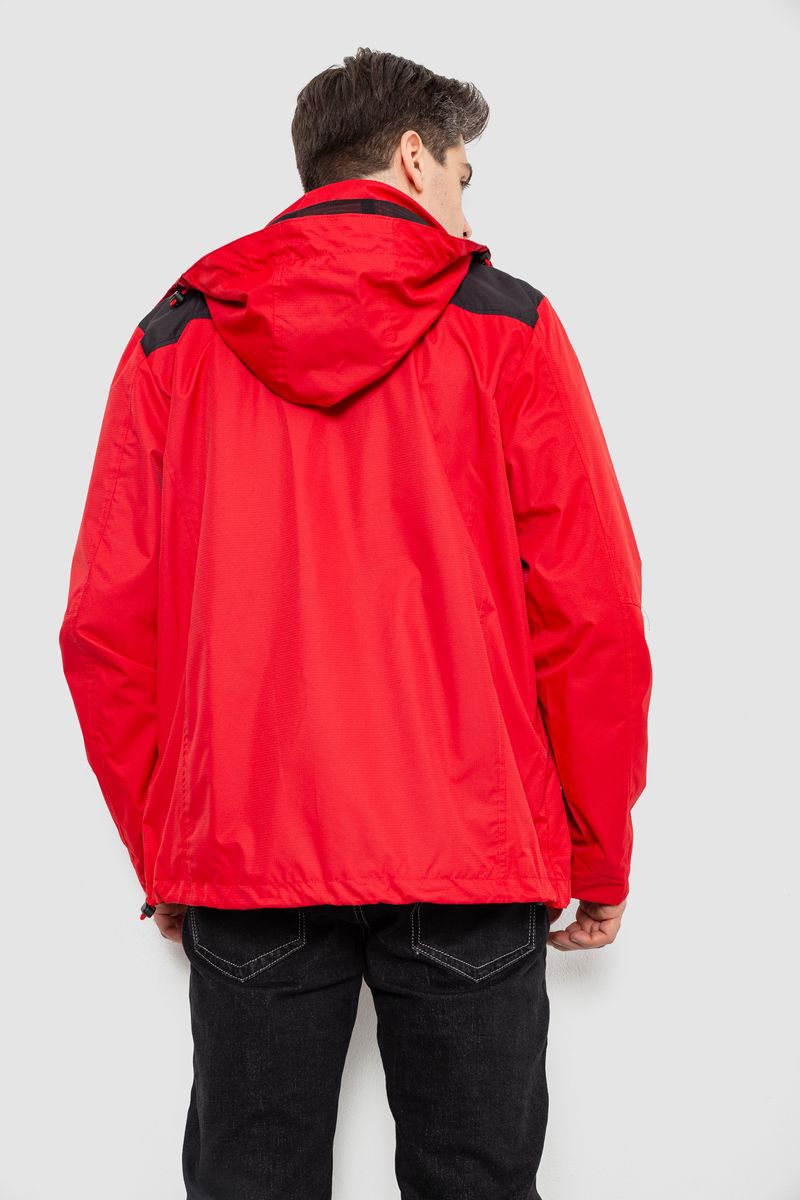Куртка мужская демисезонная с капюшоном, цвет красный, 244RL-2515AL — изображение 5