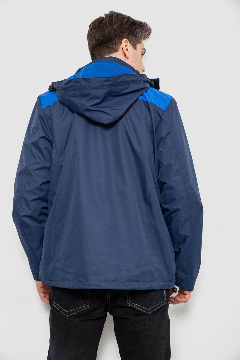 Куртка мужская демисезонная с капюшоном, цвет синий, 244RL-2515AL — изображение 5