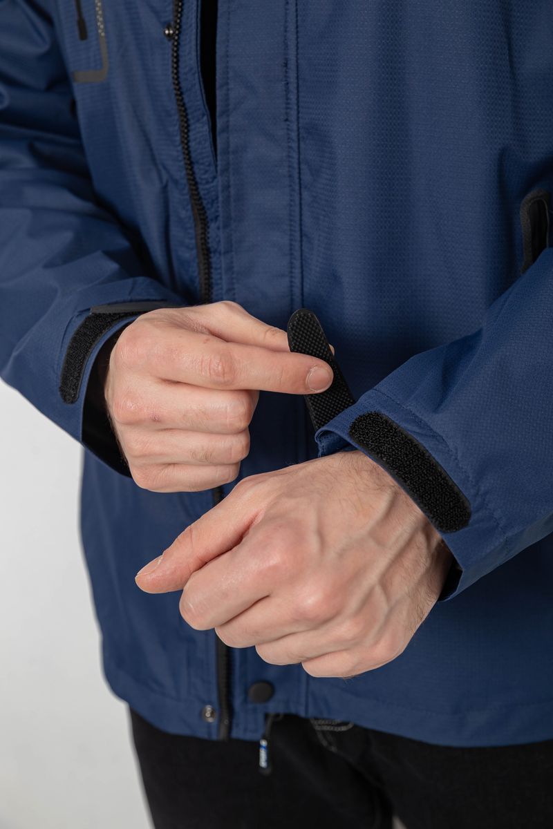 Куртка мужская демисезонная с капюшоном, цвет синий, 244RL-2515AL — изображение 6