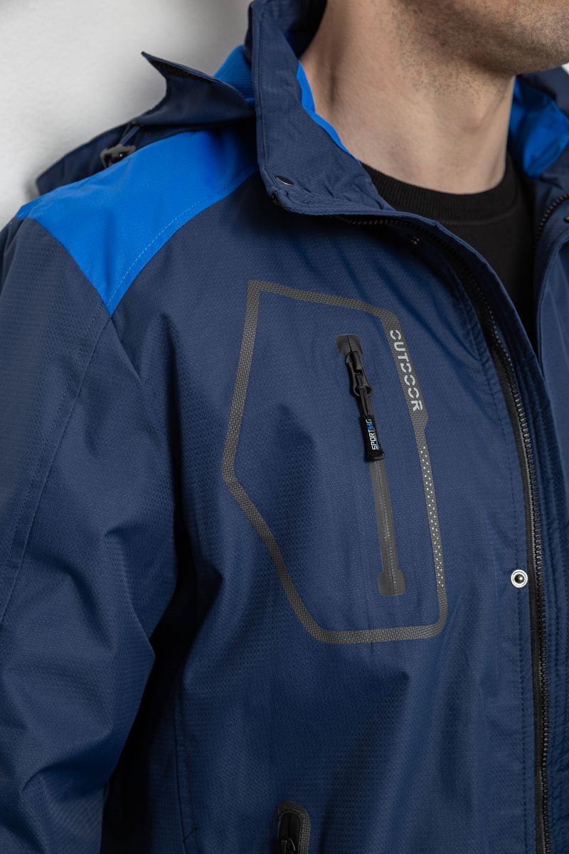 Куртка мужская демисезонная с капюшоном, цвет синий, 244RL-2515AL — изображение 7