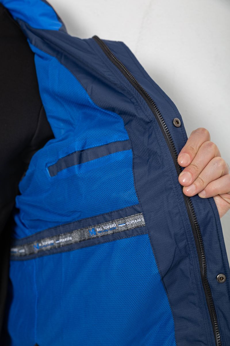 Куртка мужская демисезонная с капюшоном, цвет синий, 244RL-2515AL — изображение 8