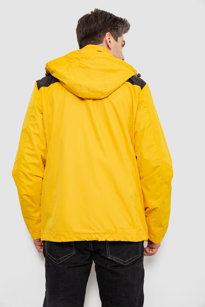 Куртка мужская демисезонная с капюшоном, цвет желтый, 244RL-2515AL — изображение 4