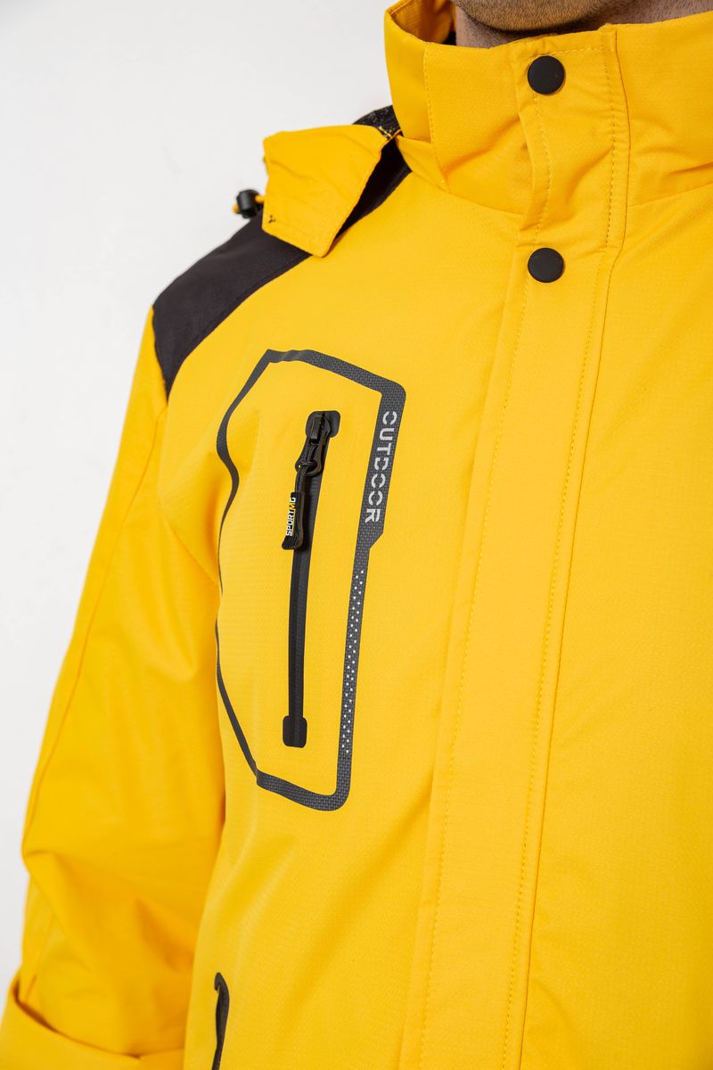 Куртка мужская демисезонная с капюшоном, цвет желтый, 244RL-2515AL — изображение 5