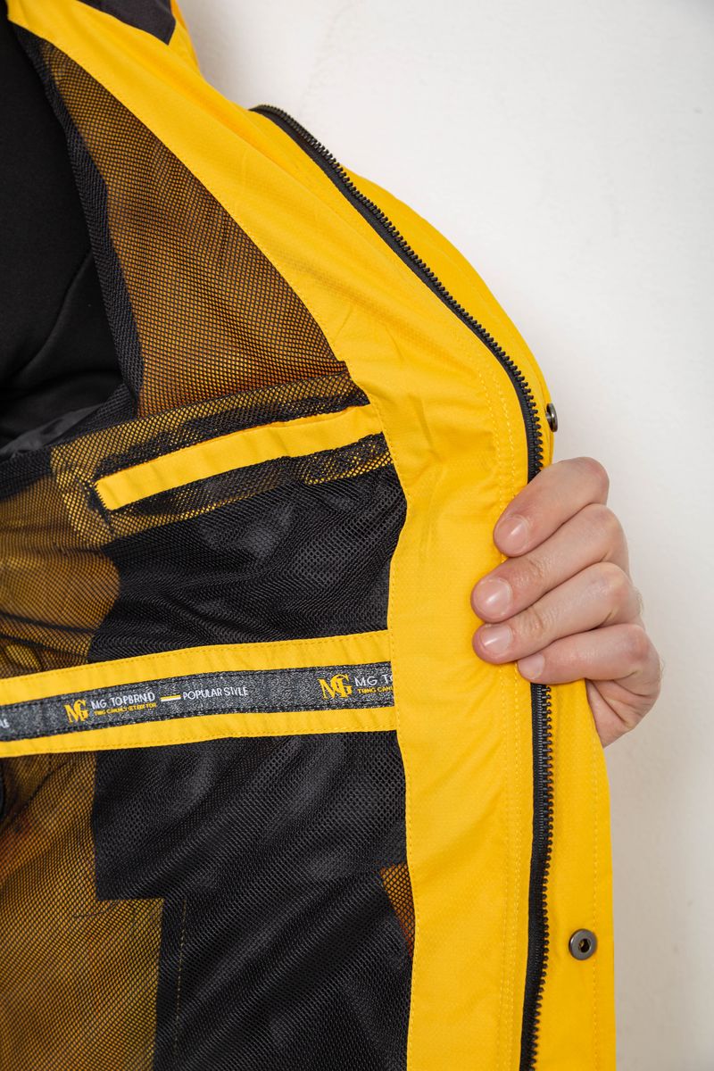 Куртка мужская демисезонная с капюшоном, цвет желтый, 244RL-2515AL — изображение 8