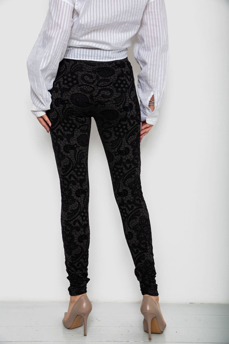 Лосины однотонные, цвет черный, 238R327-2 — изображение 4