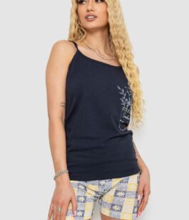 Пижама женская с принтом, цвет темно-синий, 238R3052