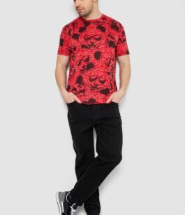 Футболка мужская с принтом, цвет красный, 244R6029