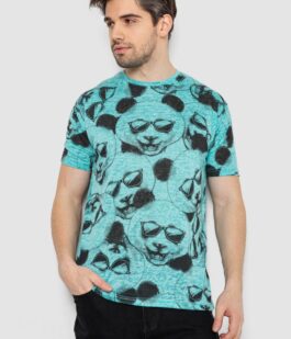 Футболка мужская с принтом, цвет мятный, 244R6029