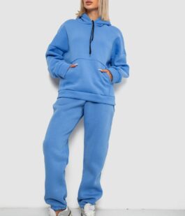 Спортивный костюм женский на флисе, цвет джинс, 238R5726
