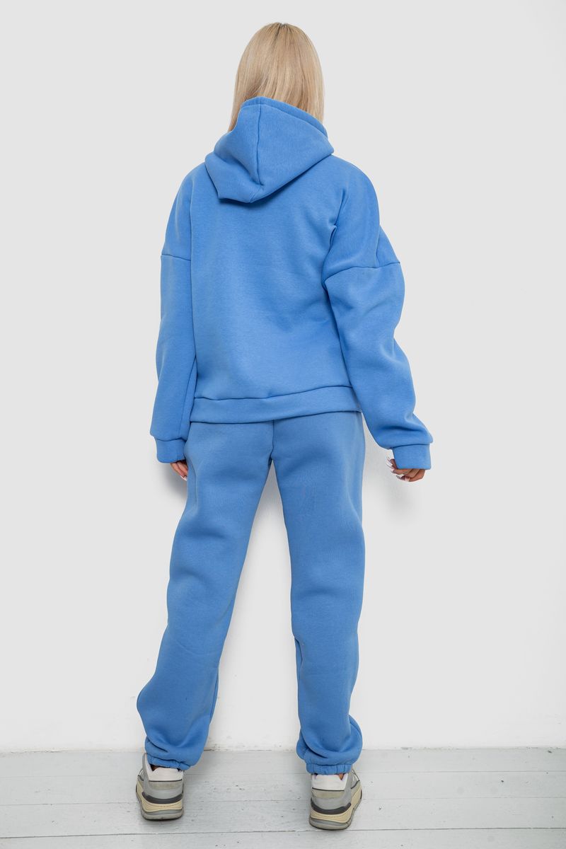 Спортивный костюм женский на флисе, цвет джинс, 238R5726 — изображение 4