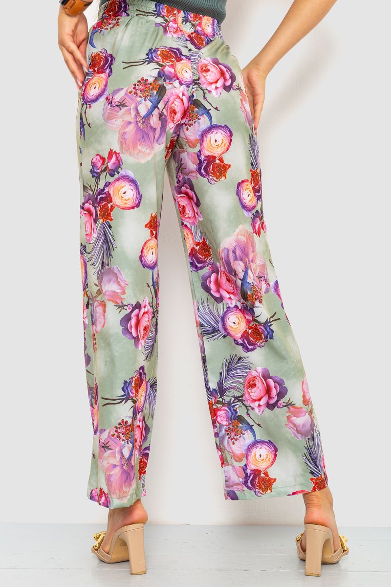 Брюки женские, цвет оливковый, 172R073 — изображение 4