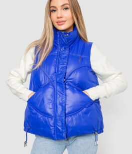 Жилетка женская однотонная, цвет электрик, 244R915