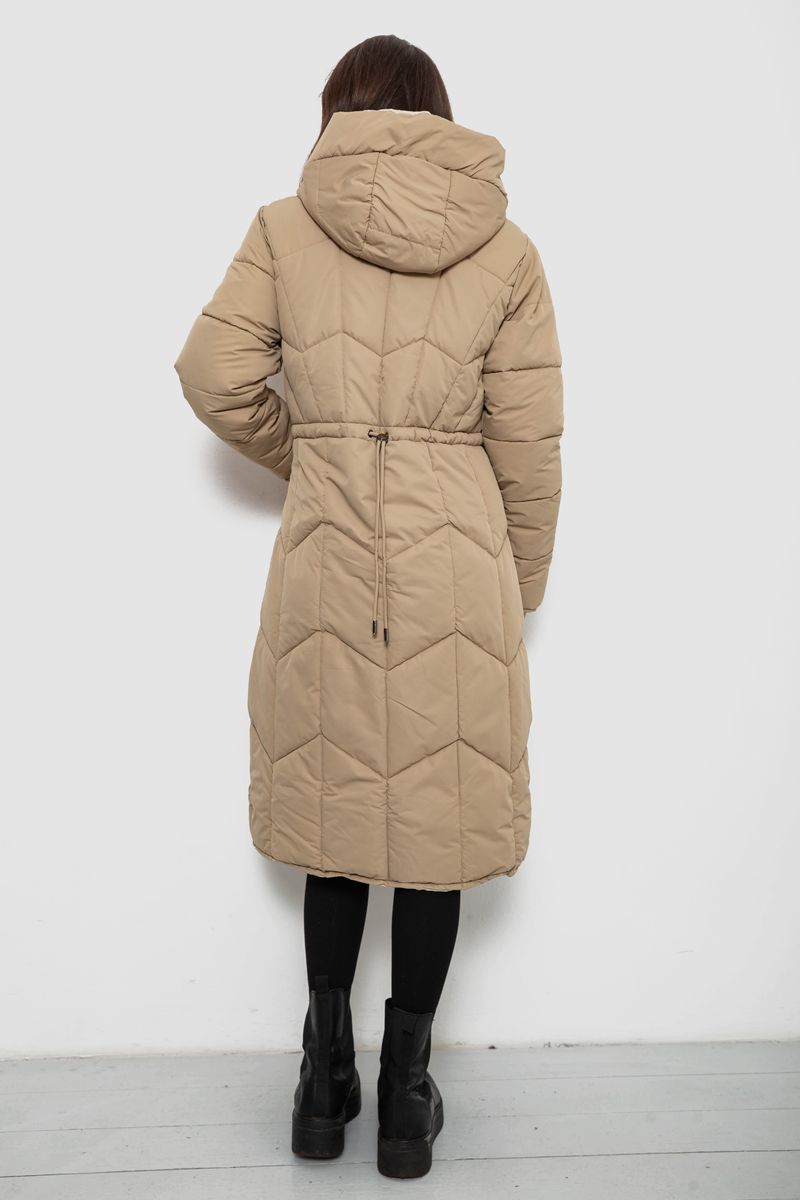 Куртка женская двусторонняя зимняя, цвет бежевый, 244R24115 — изображение 5