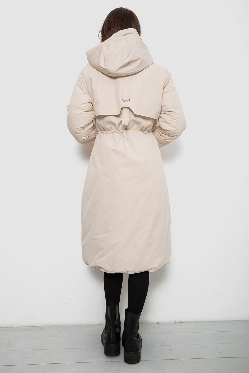 Куртка женская двусторонняя зимняя, цвет бежевый, 244R24115 — изображение 10