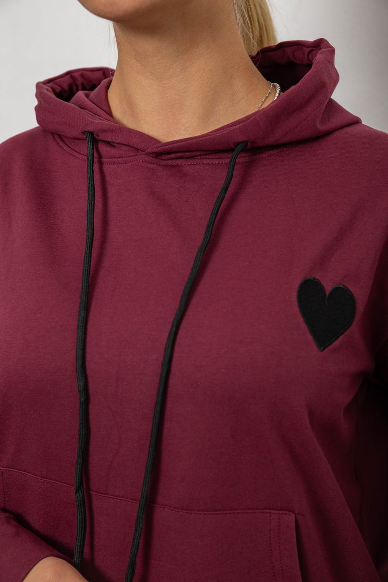 Спортивный костюм женский двухнитка, цвет сливовый, 214R1419-004 — изображение 5