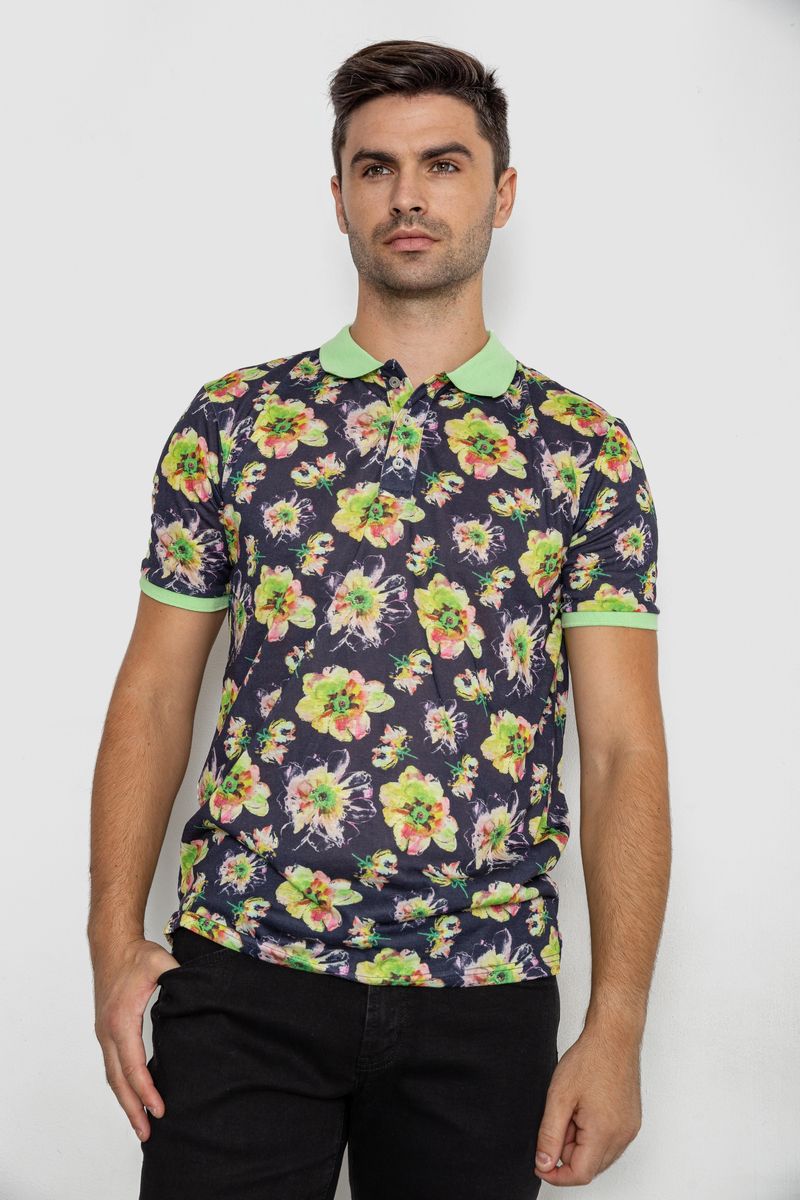 Поло мужское с принтом