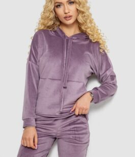 Спортивный костюм женский велюровый, цвет светло-сливовый, 177R022-1