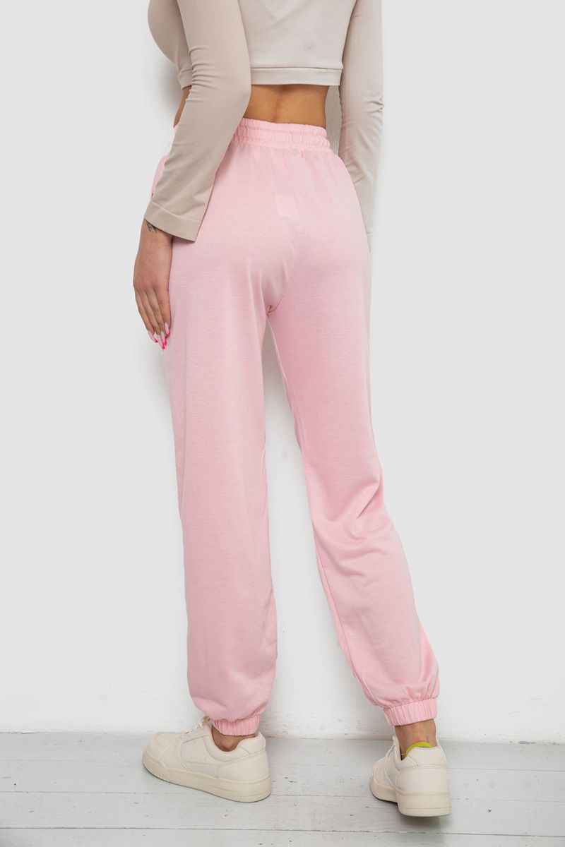 Спортивные штаны женские, цвет розовый, 238RJH019 — изображение 4