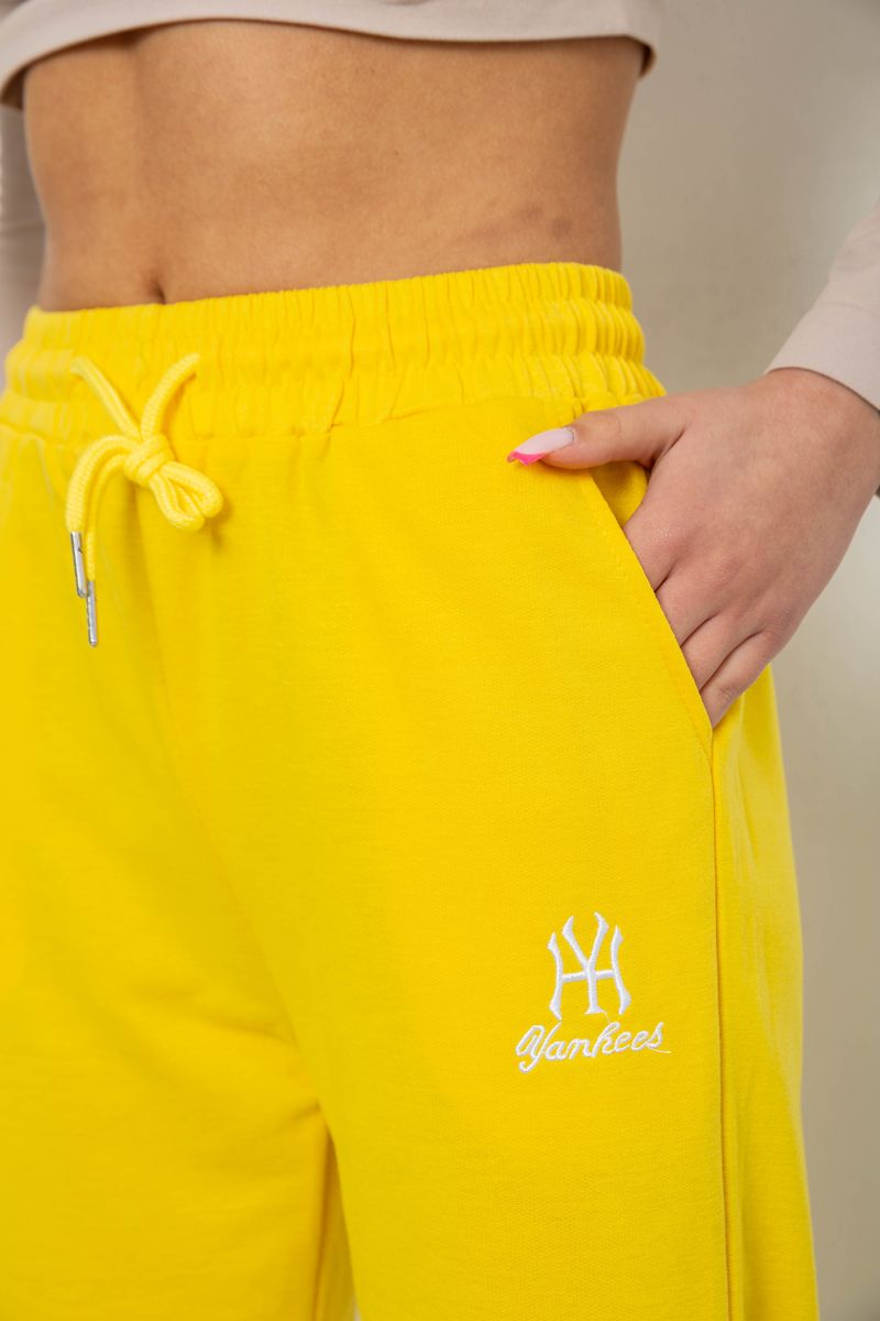 Спортивные штаны женские, цвет желтый, 238RJH019 — изображение 5