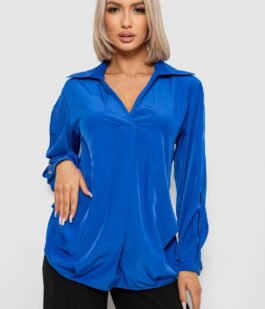 Блуза однотонная, цвет электрик, 230R1162