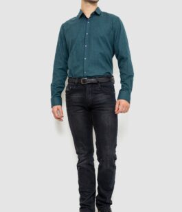 Рубашка мужская в клеку байковая, цвет зелено-синий, 214R99-33-022