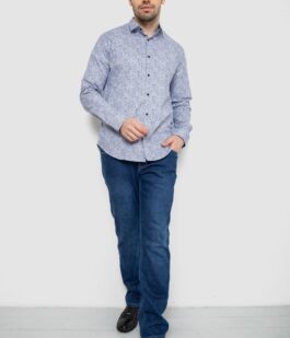 Рубашка мужская с принтом, цвет серый, 186R2020