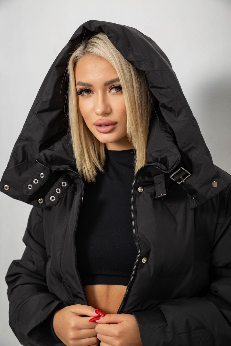 Куртка женская зимняя, цвет черный, 244R5609 — изображение 6