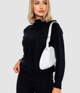 Гольф женский однотонный, цвет черный, 244R1516