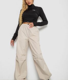 Брюки карго женские, цвет светло-бежевый, 238R5333