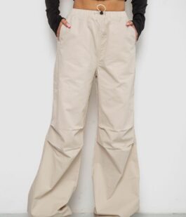 Брюки карго женские, цвет светло-бежевый, 238R5333