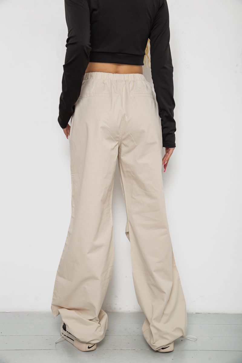 Брюки карго женские, цвет светло-бежевый, 238R5333 — изображение 4