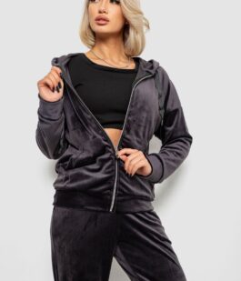 Спортивный костюм женский велюровый, цвет чернильный, 257R4119-1