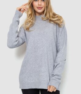 Свитер женский однотонный, цвет серый, 204R179