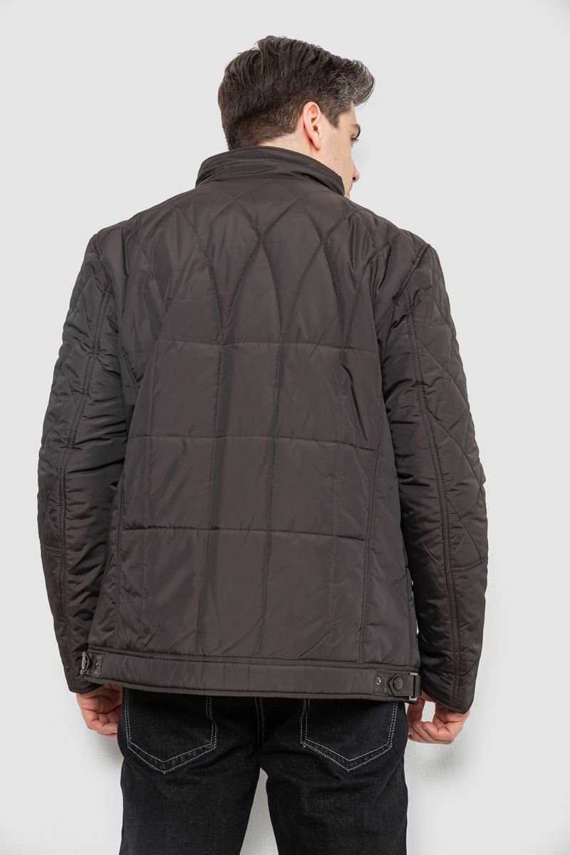 Куртка мужская демисезонная, цвет темно-коричневый, 244RD114 — изображение 4