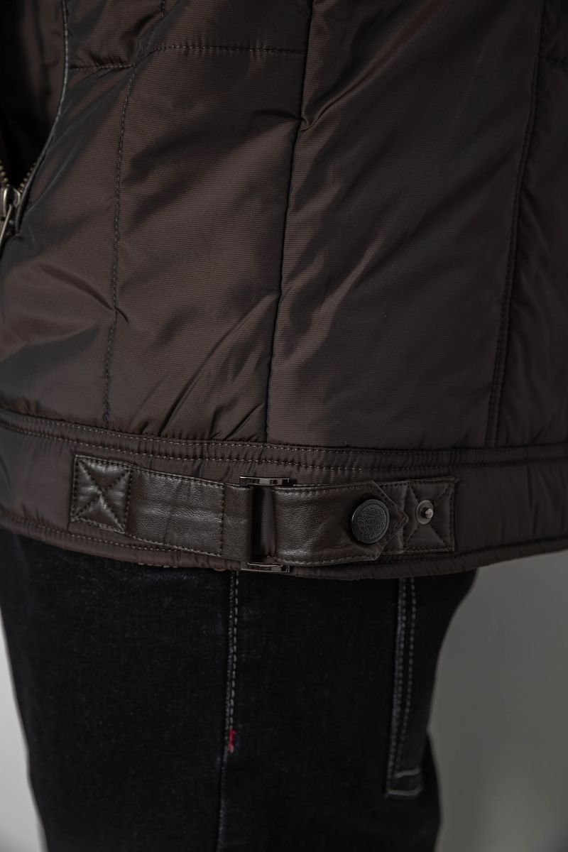 Куртка мужская демисезонная, цвет темно-коричневый, 244RD114 — изображение 6