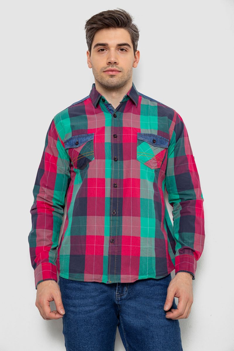 Рубашка мужская в клеточку