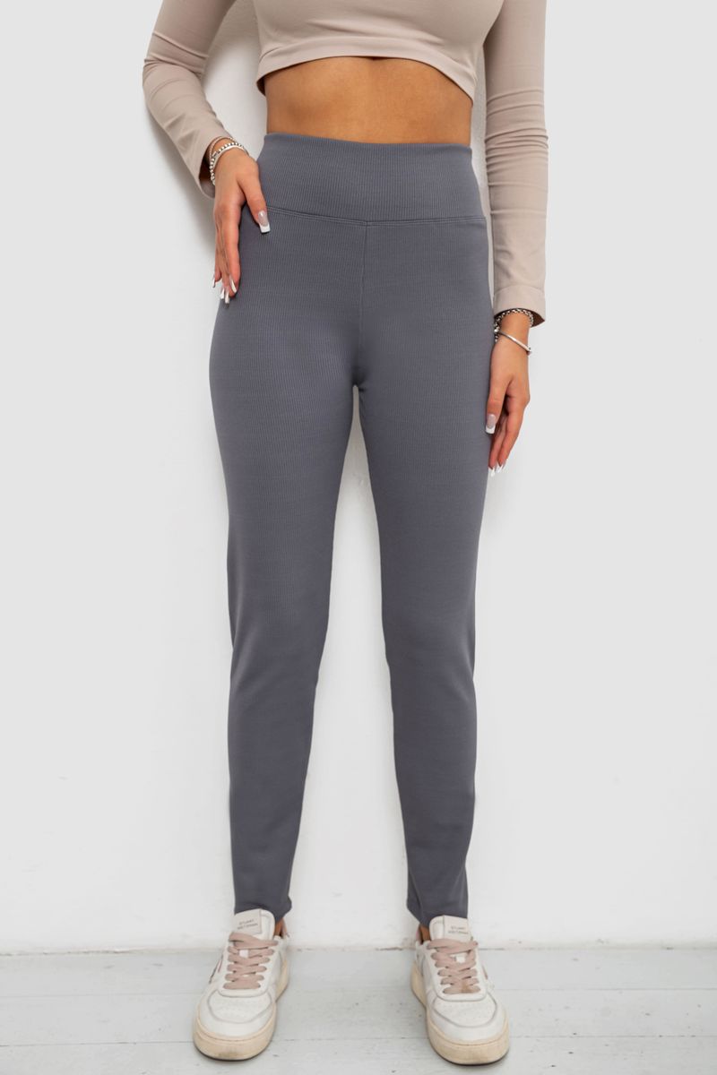 Лосины в рубчик на флисе