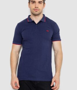 Поло мужское котоновое, цвет темно-синий, 247R301