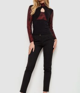 Гольф женский нарядный, цвет черно-красный, 186R107-1