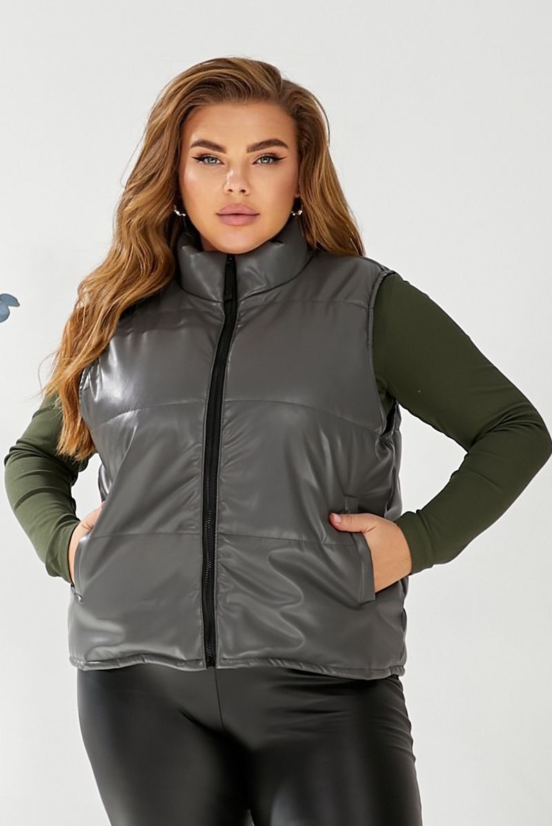 Жилет женский демисезонный экокожа