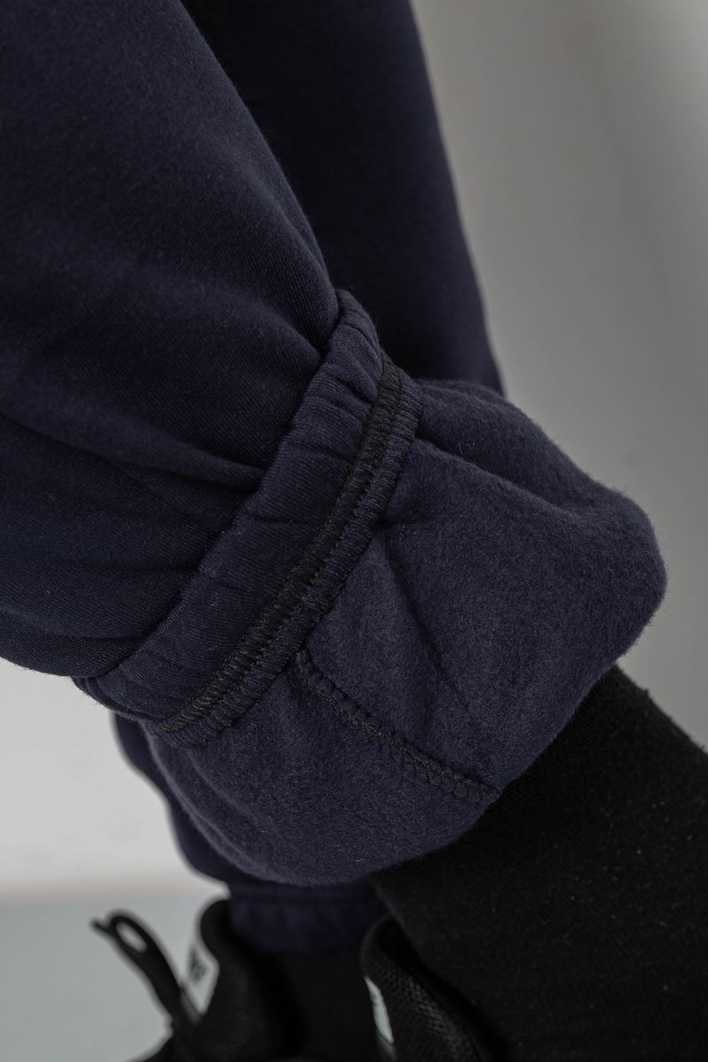 Спортивные штаны мужские на флисе, цвет синий, 129RA9997 — изображение 7