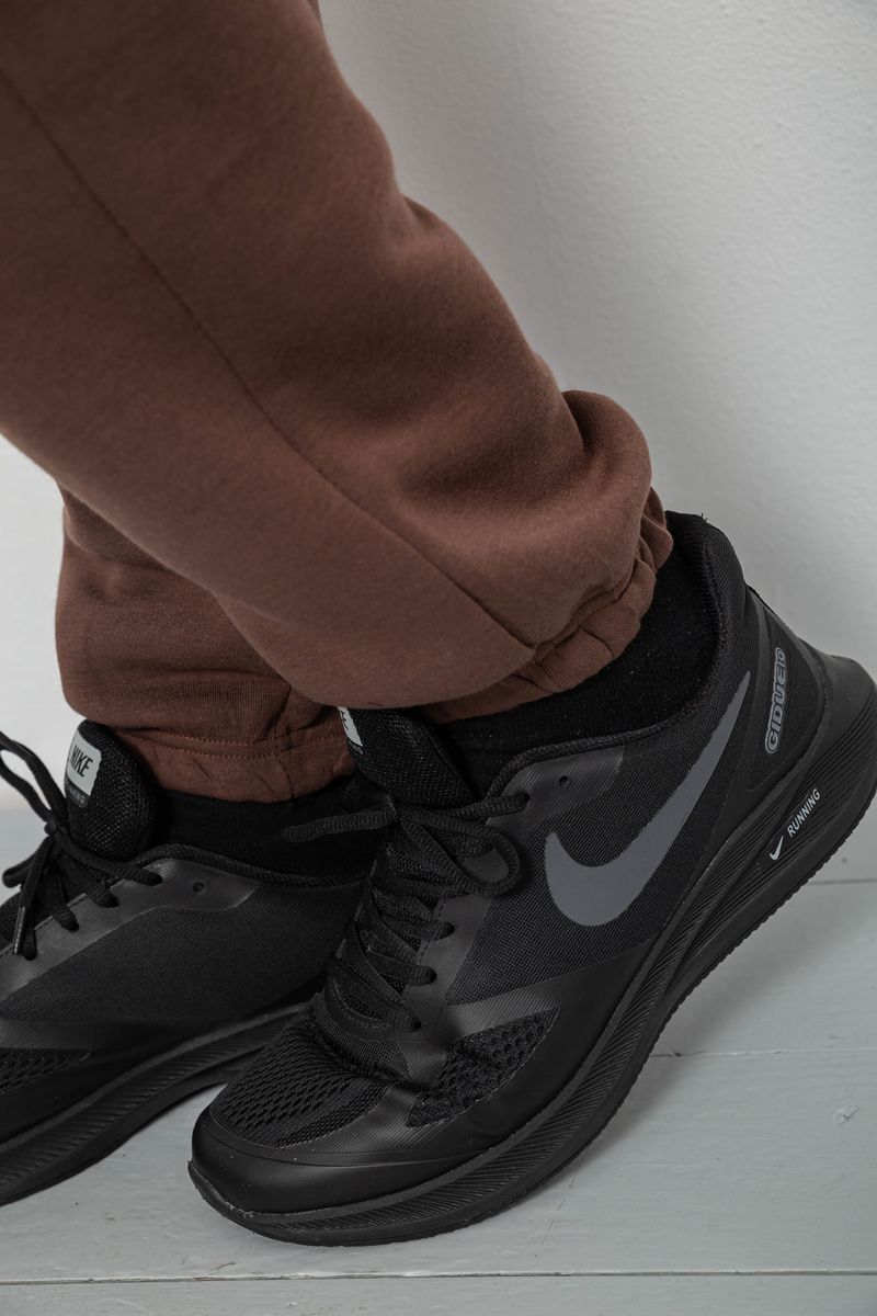 Спортивные штаны мужские на флисе, цвет коричневый, 129RA9997 — изображение 6